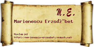 Marienescu Erzsébet névjegykártya
